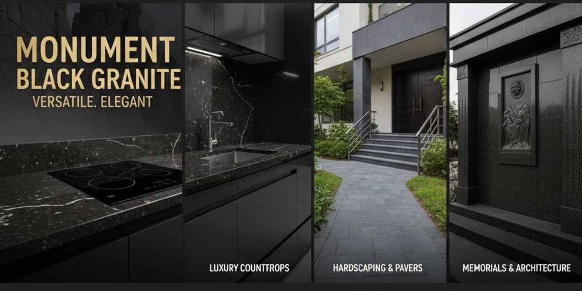 Applications of Monument Black Granite