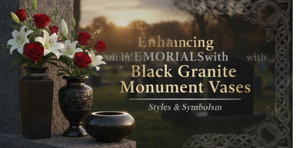 Enhancing Memorials with Black Granite Monument Vases: Styles & Symbolism
