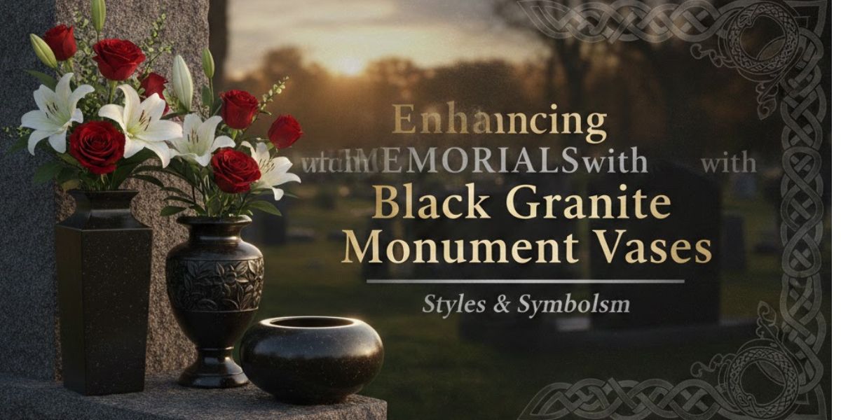 Enhancing Memorials with Black Granite Monument Vases: Styles & Symbolism